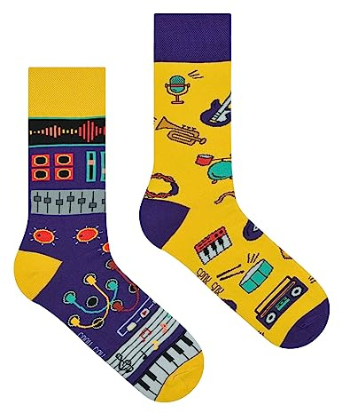 Spox Sox - calcetines coloridos, divertidos y extravagantes - un regalo divertido, 40-43, Música