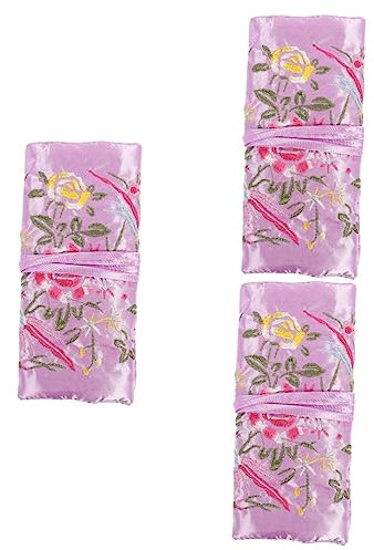 Cabilock 3stücke Schmuck Organizer Rolltasche Aus Satin Tragbare Schmuckaufbewahrung Für Ketten Ringe Und Ohrringe Faltbare Schmucktasche Für Reisen Und Outdoor-aktivitäten