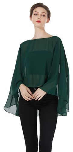 BEAUTELICATE Damen Stola Schal Chiffon Umhang Cape Elegant Für Hochzeit Brautkleid Abendkleid Festlich Ballkleid Strandkleid