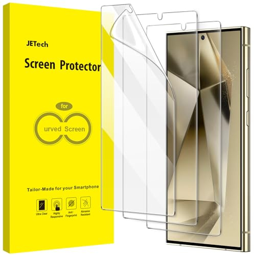JETech TPU Schutzfolie für Samsung Galaxy S24 Ultra, 3 Stück | Selbstheilende TPU-Displayschutzfolie, HD Klar, Kratzschutz, Blasenfreie Installation
