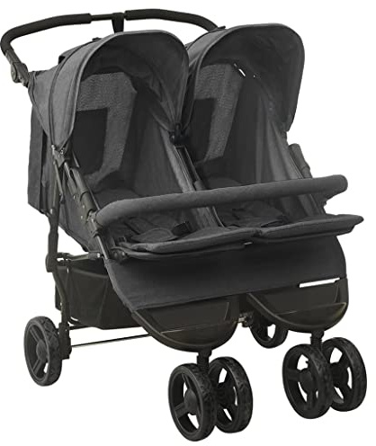 Willood Tandem Kinderwagen Geschwisterwagen Zwillingskinderwagen Anthrazit Stahl