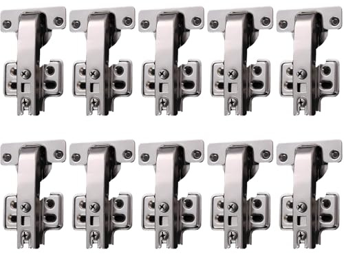 OWLMATE 10 Stück Scharniere für Schranktüren Öffnungswinkel 90° Schrankscharnier mit Soft Close Automatikscharnier Hettich Scharnier für Küchenschrank Schranktür Kleiderschrank