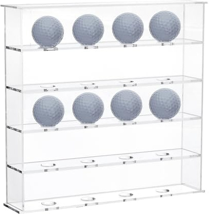 SUPERFINDINGS 1 Set Montierbarer Golfballhalter Golfball Sammlungs Acryl Display Schrank Klare Vitrinenregale Zum Aufhängen Für Schaufenster Für Geschäfte
