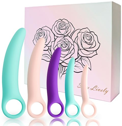 Progressive Vaginal-Dilatator für Frauen - Sanftes Beckenbodentraining bei Inkontinenz, Postnatale Erholung & Intimpflege, Gebogenes Design mit Ring, mit Geschenkbox