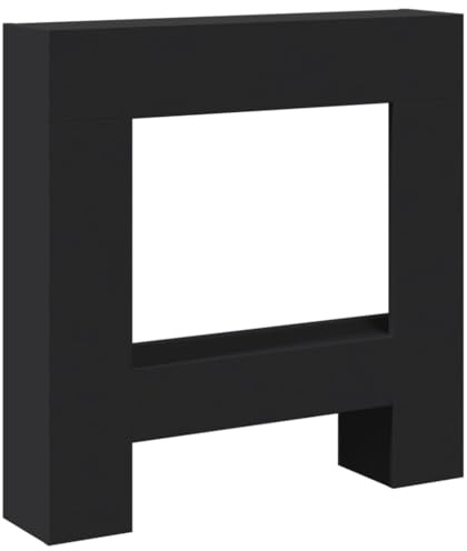 Kangmusi Kaminumrandung Schwarz 81x18x82 cm Holzwerkstoff, kangmusi854599