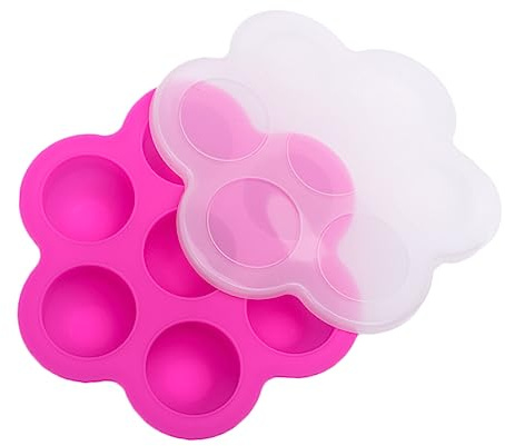 WATIIFUFU Wiederverwendbare Babynahrungsbehälter Aus Lebensmittelechtem Kammer-organizer Für Tiefkühlung Mikrowelle Und Aufbewahrung Rosé Für Frische Snacks Und Einfache Portionierung