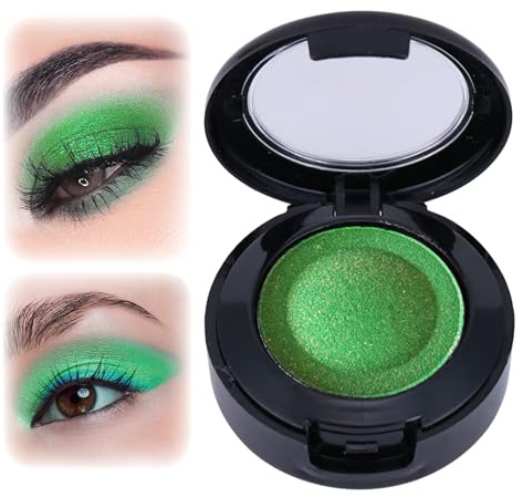 Lidschatten Grün, Pfau Grüner Schimmern Individuelle Farbe Lidschatten, Lang Anhaltende Hochpigmentiert Green Augen Make-Up, Glitzer Schminke Eyeshadow Mit Pinsel