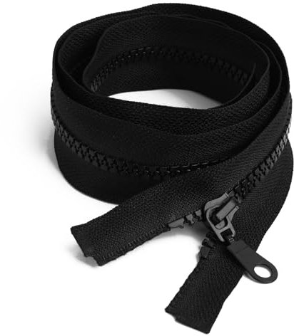1 PC Cerniera Lampo Nera 80 Cm, Largo 31 Mm, Misura #5, Separabile, Ideale per Giacche, Cappotti, Borse, Cuscini, DIY, Sartoria, Lavabile in Lavatrice (Nero)