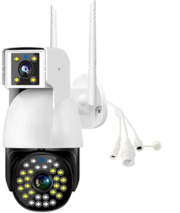 Telecamera di sicurezza per esterni, telecamera IP 4G Sim per esterni, impermeabile, doppia lente, visione notturna CCTV, protezione di sicurezza domestica, monitor di sicurezza domestica, telecamera