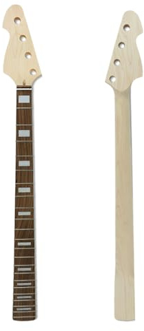 WUQIMUSC Linkshänder-P-Basshals, Ahornholz, 22 Bünde, 86,4 cm Skala, Palisander-Griffbrett mit Blockeinlagen, 42 mm Mutter, zum Anschrauben (65 mm Absatz)