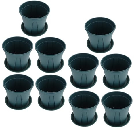 HEMOTON 10 Ensembles Pots à Orchidées Plastique avec Drainage Pots Respirants pour Plantes Intérieur et Extérieur pour Décoration de Maison Bureau et Balcon
