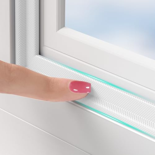 BKSAI Fensterdichtung Zugluftstopper Fenster Dichtungsband von Spalten 2-7,5mm Türdichtung Selbstklebend Dichtband Fenster Abdichten Holzfenster Kunststofffenster Haustür 3M Weiß