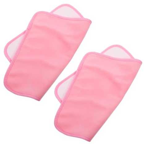 2 Stück Wiederverwendbare Rizinusöl Wickeltücher Rosa | Velvet Cloth und Air Schicht Gewebe, für Massage und Entspannung, Einfache, Feine Struktur