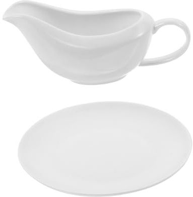 TOYANDONA Jarra de Cerámica de Color Claro para Salsa Boquilla para Verter y Diseño Antigoteo, Adecuado para Servir Condimentos en Uso Diario o Acción de Gracias
