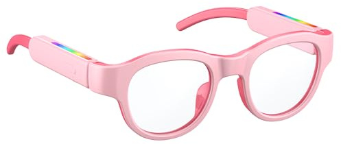 SOVEPHO Smart Bluetooth Glasses for Kids with Blue Light Protection (Pink)