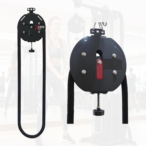Endless Rope Trainer,Portable Cable Pulley System,Pulley Cable Machine System with Adjustable Resistance,Home Gym Equipment,for Grip,Arms,Back,Body Coordination Exercises (JG-PS02)