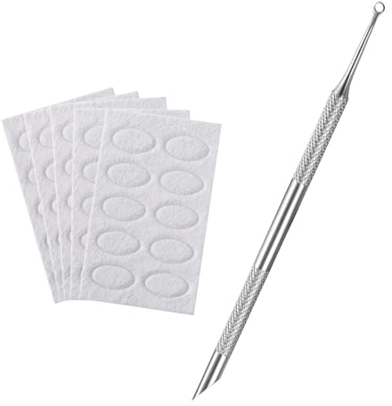 Empujador de cutículas de doble extremo, removedor de cutículas de doble cabeza con papel de lija, papel de lija autoadhesivo, juego de manicura, empujador de uñas, herramientas de eliminación de
