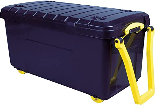 Really Useful 160 Litre Wheeled Trunk Black/Yellow