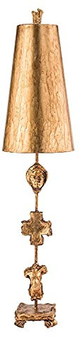 Licht-Erlebnisse Premium Tischlampe EXTRATO Blattgold H:102cm Ø23cm Modern Design Ambiente Lampe Bodenleuchte Wohnzimmer