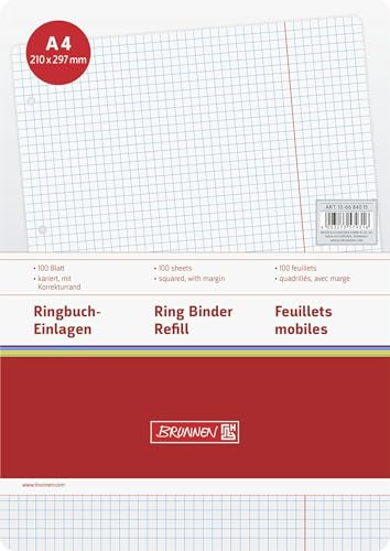 5x Brunnen Ringbucheinlage A4 kar mit Kr 100Bl