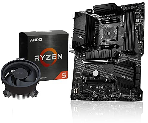 INLAND Micro Center Processeur de bureau AMD Ryzen 5 5600X 6 cœurs 12 fils jusqu'à 4,6 GHz débloqué avec carte mère MSI B550-A PRO AM4 DDR4 ATX PCIe 4.0 M.2 USB 3.2 Gen 2