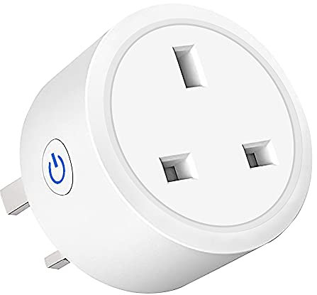 Smart Plug WiFi Socket Monitor Timing Function Tuya SmartLife APP Control Works with Amazon Alexa (Echo, Echo Dot), Google Home, IFTTT, Smart Socket, Remote Control 16A Power Smart Plug (1 Pack)