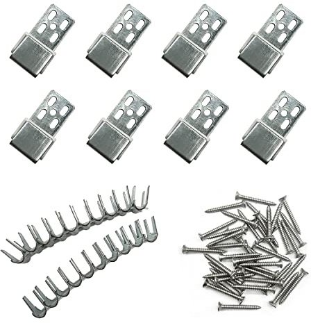 JJWNMLL 8Pcs Sofa Spring Clip Kit - Repair Couch & Chair Upholstery with Stay Wire Clips & Nails