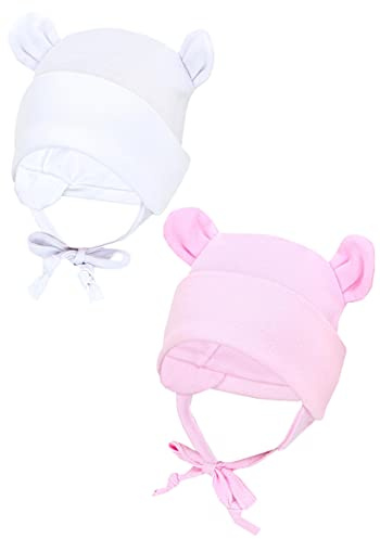 TupTam Baby Erstlingsmütze mit Ohrenklappen 2 er Pack