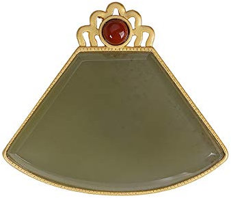 925 versilberter Gold-Hetan-Jade-Saphir-Pullover-Kettenanhänger