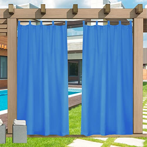 Outdoor Vorhänge, 1 Stück Outdoor Vorhang mit Abnehmbaren Schlaufen Einfachen Aufhängen Und Abwickeln, 24 Farben Outdoor Vorhang Wasserdicht Wetterfest Blickdicht für Veranda, Pergola, B381xH259CM