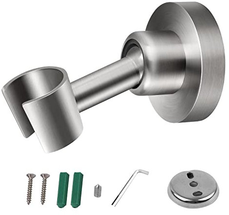 FLAVNTEL Staffa Doccia, Supporto in Acciaio Inox Doccia Muro, Snodo Orientabile Supporto Soffione Doccia, Montaggio Forato, Elevata Capacità Portante, Inclinazione Regolabile Secondo Necessità