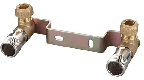 OMOTOOL Support mural pour robinet de douche dissimulé - 15 mm x 1/2 - Pour robinet de douche thermostatique exposé - Plaque de fixation murale