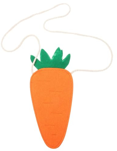 Holibanna -Karotten-Tasche -Karotten-Aufbewahrungstasche Geldbörse Mit Riemen Tragbare Karotten-Geldbörse Für Mädchen | Tragbare Karotten Handtasche Mit Schultergurt, Leichte, Für Kinder Karneval Ostern Und Cosplay-dekorationen