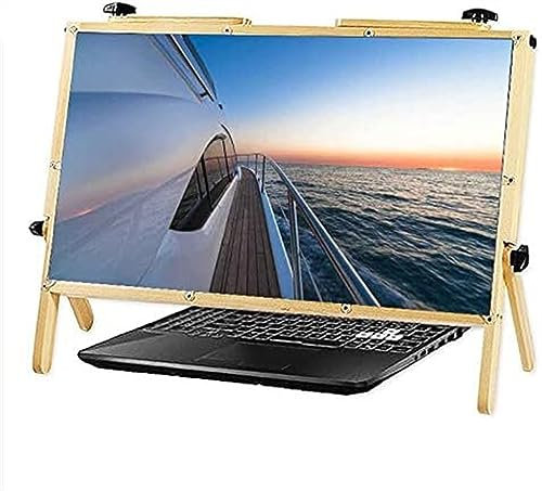 MOOWI Lupe mit Halterung Computer-Bildschirmlupe for den Desktop, 22-Zoll-Anti-Blaulicht-Laptop-Displayschutzfolienhalter, 3-fache Lupe for Lesen