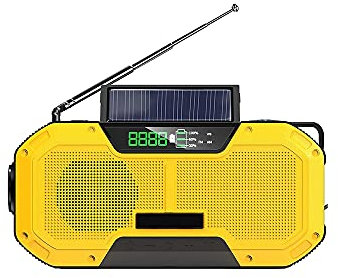 YQYBF Solar Emergency Radio,Hand Crank Radio,3 Ways Powered,AM/FM/SW/NOAA Weather Alert,Portable Radio With Flashlight 5000mah Battery Backup Flashlight Waterproof Crank Radio For Home Outdoor