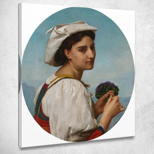 Der Strauß der Veilchen 2 William Bouguereau, wbg76 Bild gedruckt auf Leinwand, 90 x 72 cm
