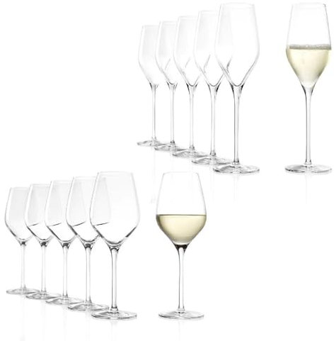Stölzle Lausitz Exquisit Royal - Calici da champagne/vino bianco, set da 12 pezzi