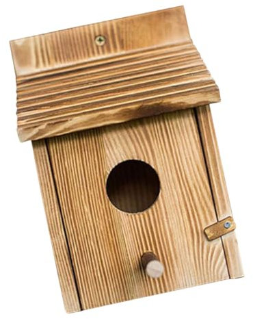 MERRYHAPY Holz Vogelhaus Zum Aufhängen Vogelnest Für Garten Hängendes Heim Für Vögel Robust Und Atmungsaktiv Dekorative Außen Gartenmöbel