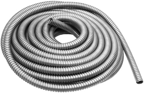 Qlvily 1/2 inch x 50ft Flexible Electrical Conduit, Iron Galvanized Access Line Conduit, for Manage and Protect Home and Industrial Wires