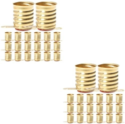 Hemobllo 2 Ensembles Support De Lampe Socket Ampoules De Lampe De Poche Socles Sortie Ampoules Led Adaptateur Usb Porte-ampoules Douille Pour Voyants Lumineux Cuivre Golden 50 Pièces * 2