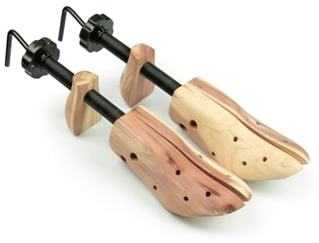 Massido Schuhspanner Damen Schuhdehner Kiefernholz Schuhweiter Faltenschutz 4 Aufsätze Feuchtigkeitsabsorbierend Regulierbar 20-29 cm