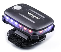 NEXTORCH UT22 360° visibilité IPX4 Rechargeable Lampe multifonction rouge et bleu clignotant 11 Lumens