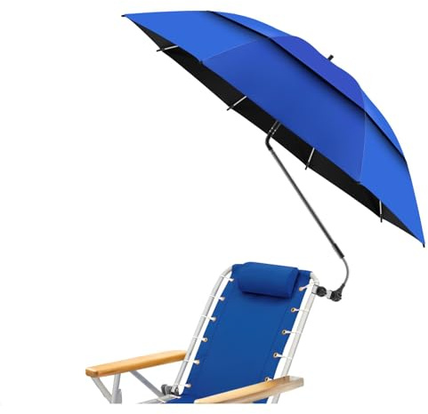 Paraguas de Cochecito para Bebés Universal Abrazadera Ajustable Sombrilla para NiñosParaguas para sillas de patio,sillas de playa,cochecitos,sillas de ruedas y carritos de golf (Blue)