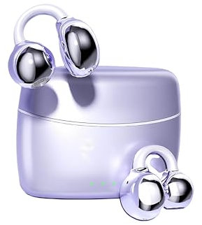 Micool Cuffie aperte Bluetooth 5.4, auricolari a clip con batteria 30H, suono HiFi, cancellazione del rumore, auricolari sportivi leggeri | aspetto in metallo elettrolitico