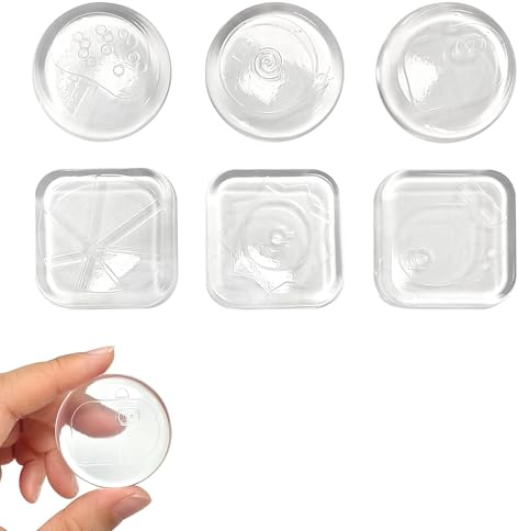 6Pcs Silicone Door Handle Protectors, Self-Adhesive Door Stop and Wall Protector, Anti Door Slam Bumper Pads for Door Handle Impact, Rubber Door Stopper for Walls and Furniture Protection
