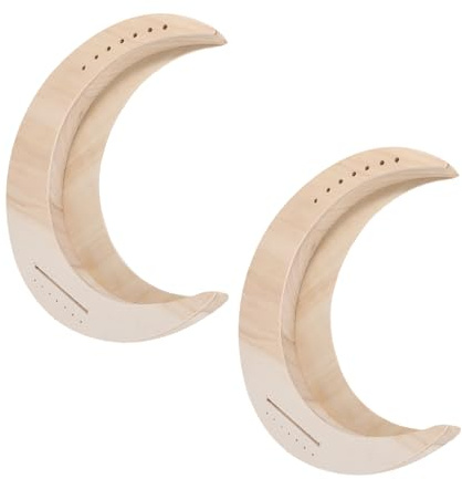 LIGIGWASH 2 Sets Holz Harfe DIY Mondförmige Harfe mit Hochwertigem Klang und Tragbarem Design für Musikalische Freizeit und Kreative Gestaltung