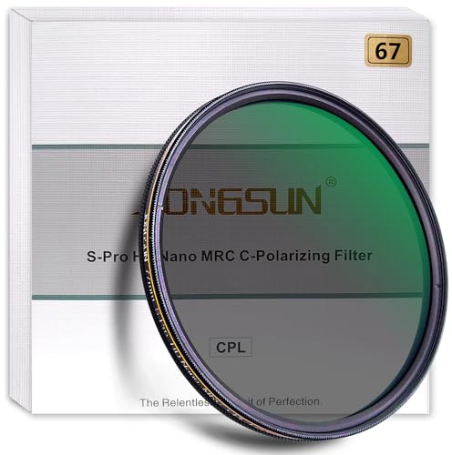JONGSUN Polfilter 67mm, Zirkularer Polarisationsfilter, S-Pro HD Nano MRC16, 16-Schichten Mehrlagenbeschichtung, Optisches Glas NITTO AGC, CPL Filter