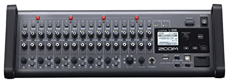 Zoom L-20R LiveTrak Rack montierbares digitales Mischpult | Standalone 20-Spur-Recorder und Mehrk-Audio-Interface | UK-Version | Anthrazit