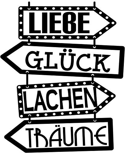 Docliick® Wandtattoo SpruchLIEBE, GLÜCK. Wandtattoo SpruchWandtattoo Spruch Wandaufkleber Spruch.wandtattoo deutsch Docliick DC-143-AL