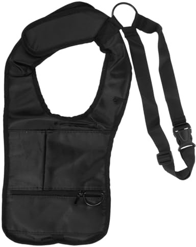 Healifty Unterarm Umhängetasche für Herren unter Achseln Nylon Schwarz mit Schultergurt zum Komfortablen Tragen Drei Taschen für Schlüssel Reisepass Verstellbarer Teleskopverschluss